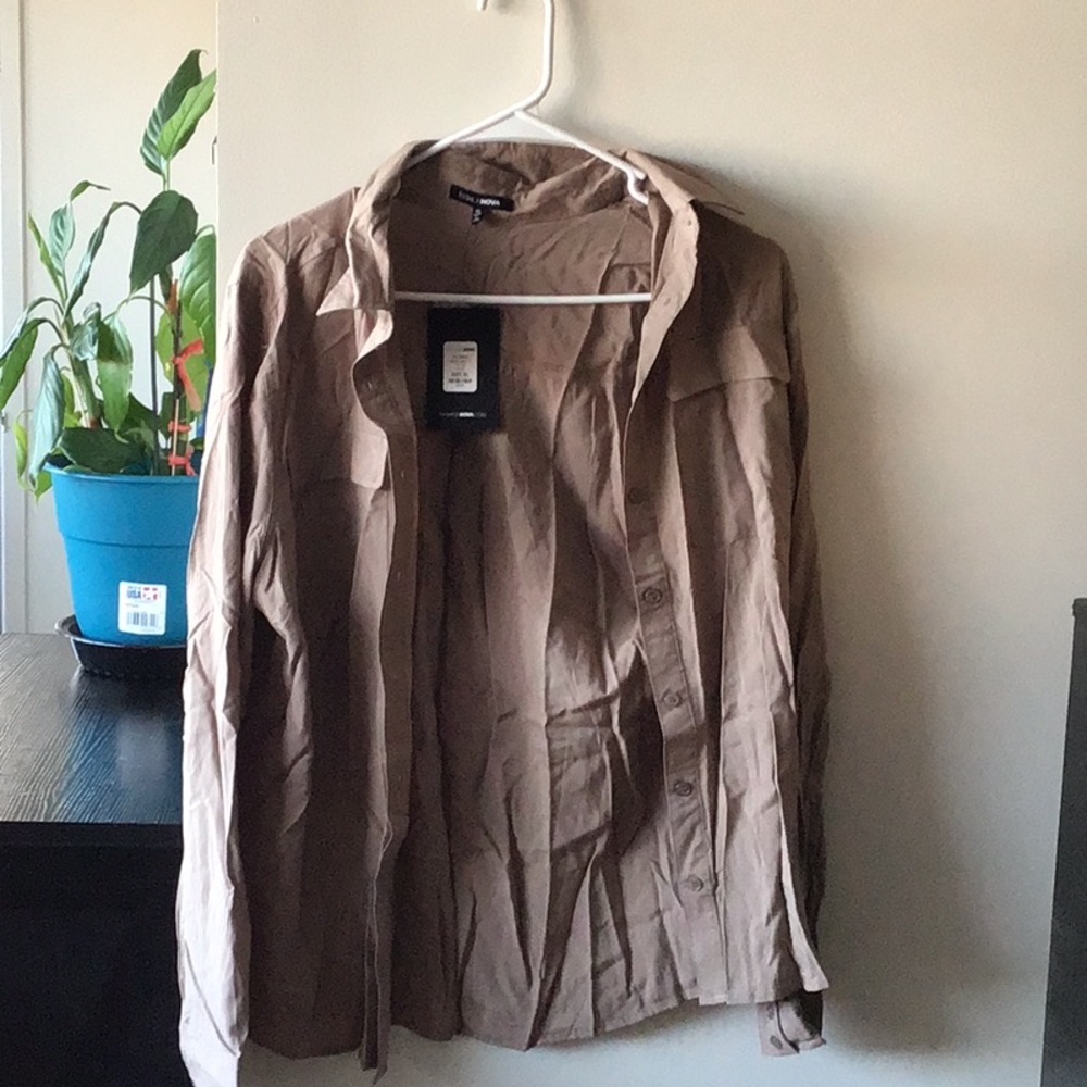 Tan Buttondown